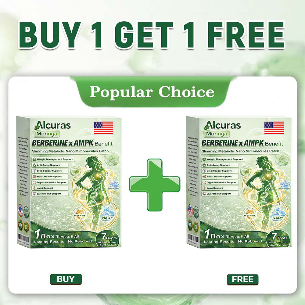 ✨️Alcuras_Moringa × Berberine × AMPK 8-Benefit Slimming & Metabolic Nano Microneedle Patch 🇺🇸  Just once a day · Visible changes in 7 days  ✅ For obesity, loose skin, diabetes, sleep apnea, joint issues, and more